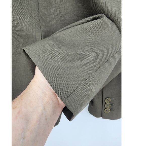 Theory Sedeia Contour 100%‎ Virgin Wool Blazer Brown Size 4 - Picture 8 of 12